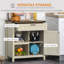 Buffet Cabinet, armoire de cuisine rustique avec porte de grange rustique
