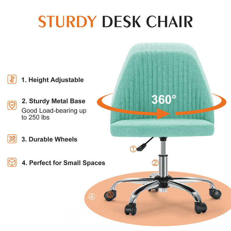 Chaise de bureau Magdaleen, Vert