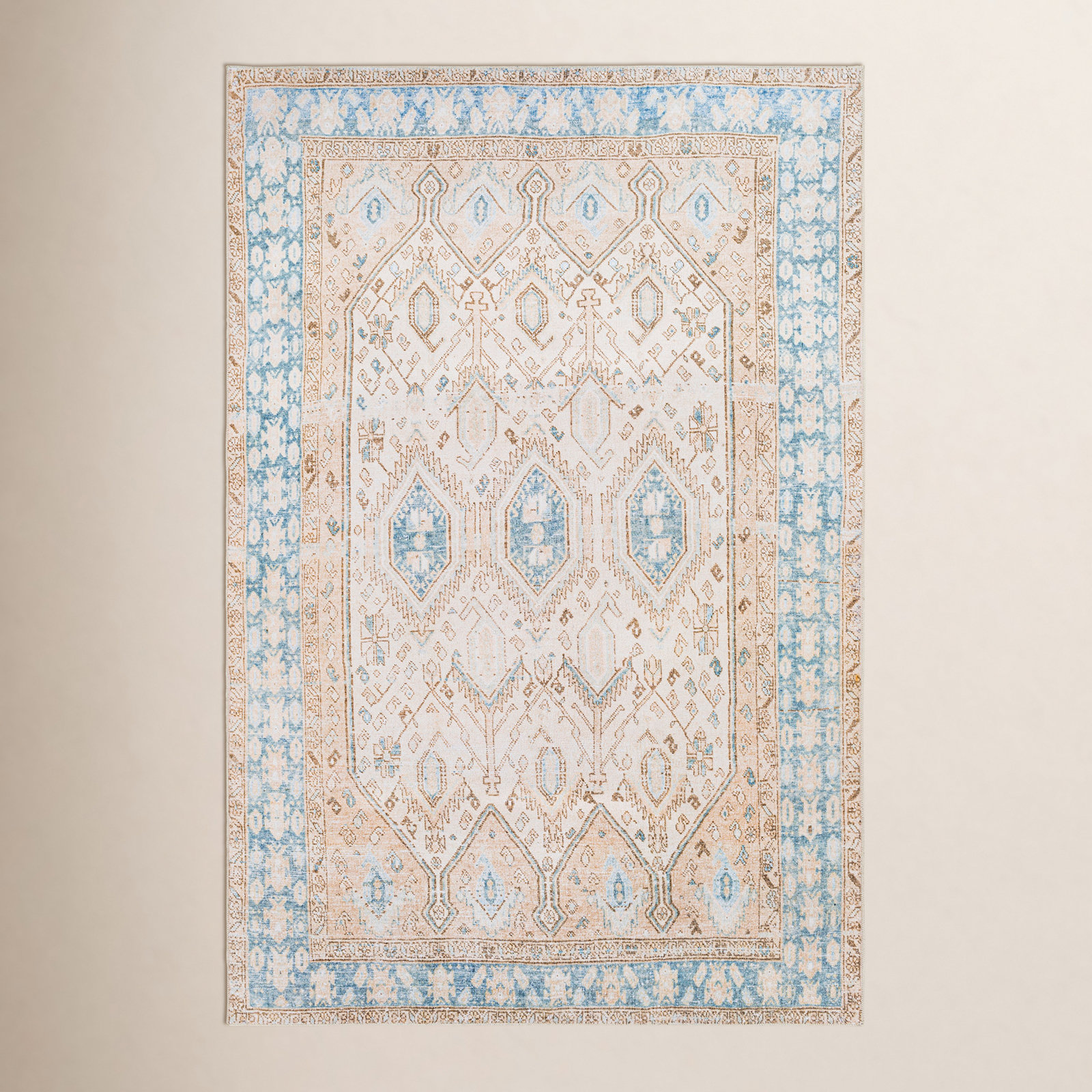 Jivika Machine Washable Oriental Rug, Rectangle 7'6" x 9'6"