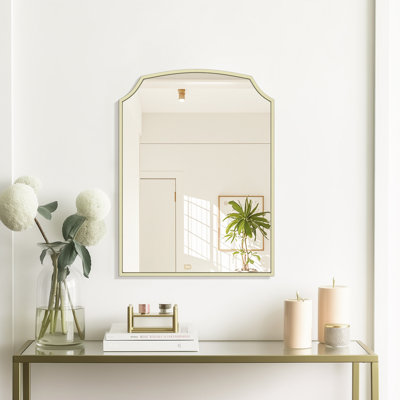 Iron Framed Arched Wall Mirror for Bathroom & Bedroom