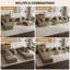 Canapé modulaire surdimensionné en velours côtelé avec console USB et porte-gobelets-131403524