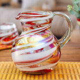 Latitude Run® Handmade Great Enchantment Handblown Glass Pitcher