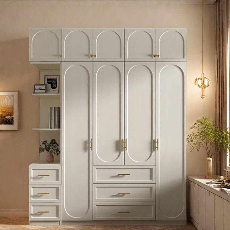 Garde-robe moderne simple de couleur unie, H 97,64 po x l 86,61 po x P 21,65 po
