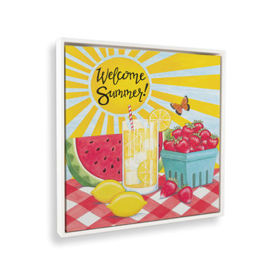 Welcome Summer Watermelon by Deb Strain Art Print