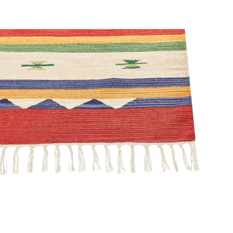 Anastasia Geometric Cotton Hand Woven Area Rug, Rectangle 200 x 300cm