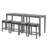 41.5" Wide 6-Piece Modern Counter Height Pub Table Set With USB Port Backless Stools-1331641085-1331640962