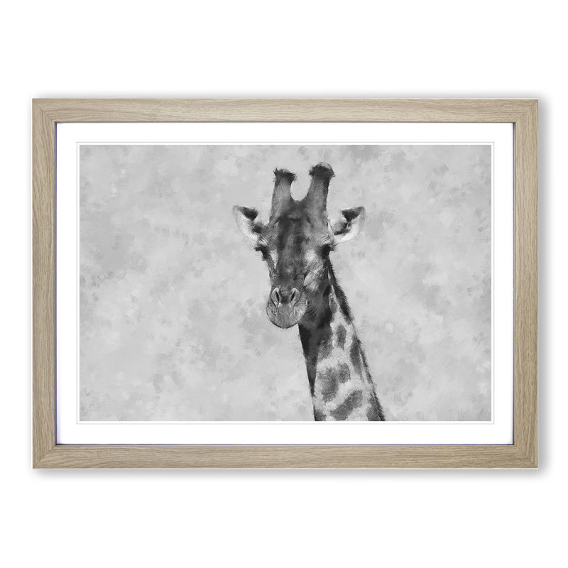 Giraffe Vol.3 - Framed Print, Oak Framed, 48cm H x 65cm W x 2cm D