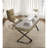 Minimalist Marble - Top Desk with X - Frame Metal Legs-110089939