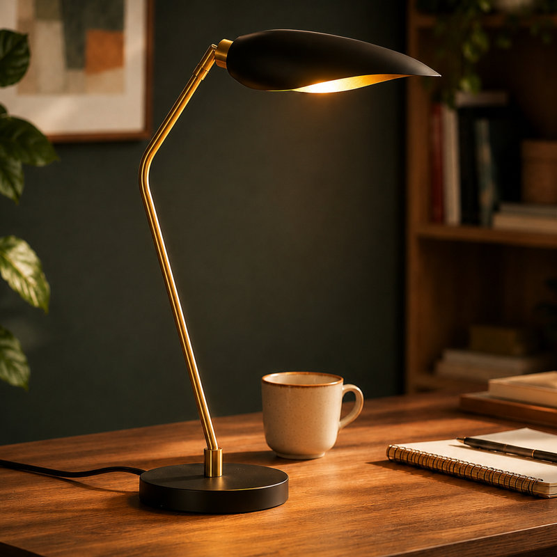 1-Light 20” Height Table Lamp with 90° Swivel Shade