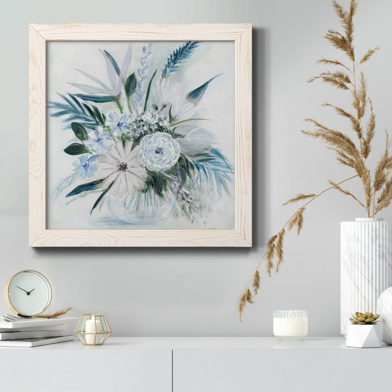 Yellow Mums - Peinture sur toile encadrée, Cadre blanc, H 35,5 po x l 35,5 po x P 1,5 po