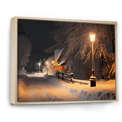 Monochromes d'hiver, rue charmante II, reproduction sur toile
