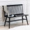 Siège de jardin moderne en bois d'hévéa de couleur unie de 41 po avec coussin de protection Yatts