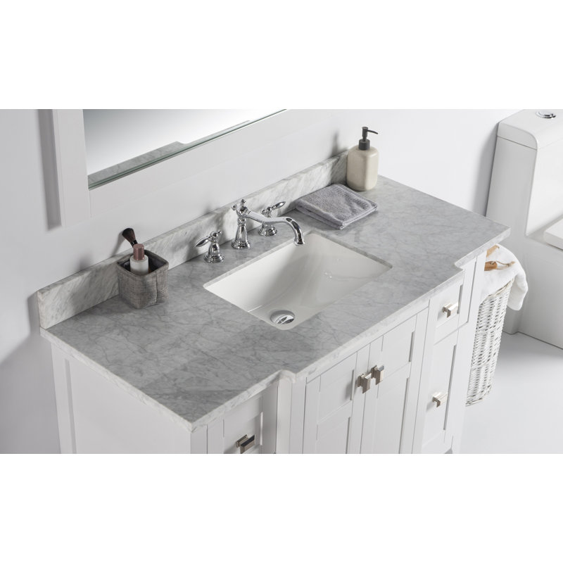Cremona 49 Stone Material 1 Single Bathroom Vanity Top Yes Sink