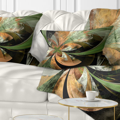 Grand coussin lombaire en fleur fractale floral