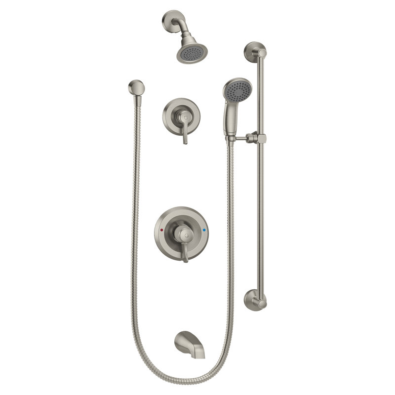 Robinet de douche commercial complet M-Dura, Chrome