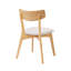 Chaise de salle à manger moderne en bois d'hévéa avec siège rembourré Hana-334747973