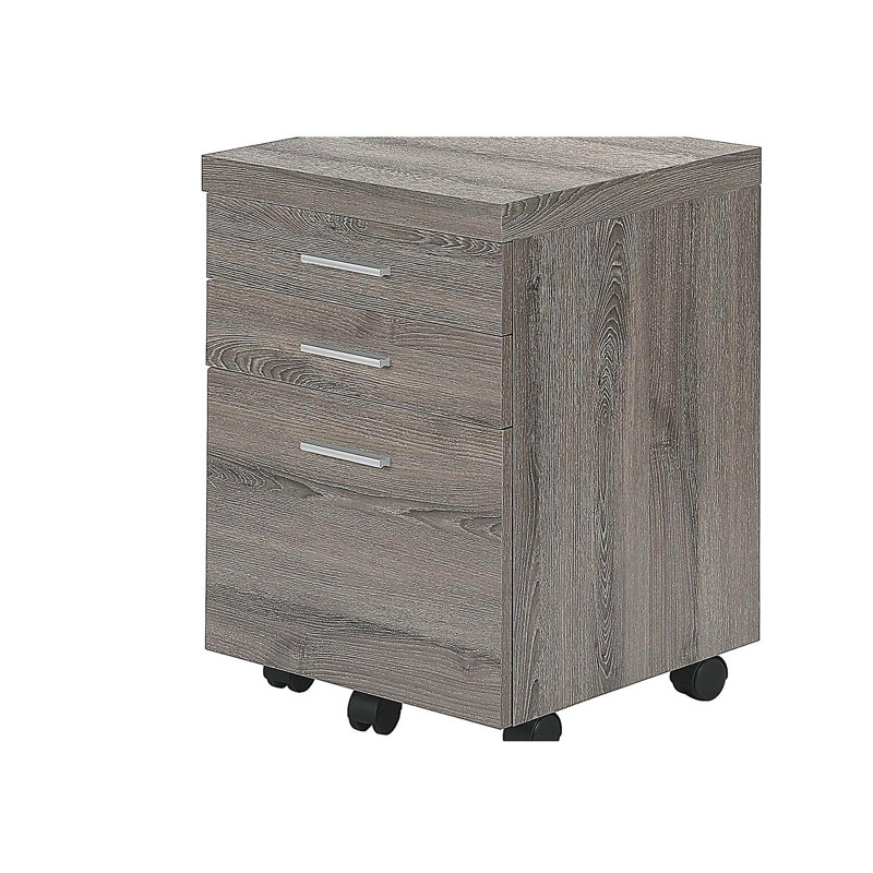Classeur, mobile à roulettes, tiroirs de rangement, support pour imprimante, bureau, bureau, stratifié brun, contemporain, moderne