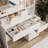 Modern Dressing Table With Adequate Storage And Lights For Bedroom Use Functional Drawer Hidden Compartments