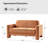 Werts 59.5" Modern Curved Chenille Loveseat Sofa-2026583603