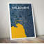 Melbourne City Map - No Frame Print-1798643822