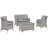 Modway Bridge Rattan 4-piece Outdoor Patio Set with Cushions-22363529