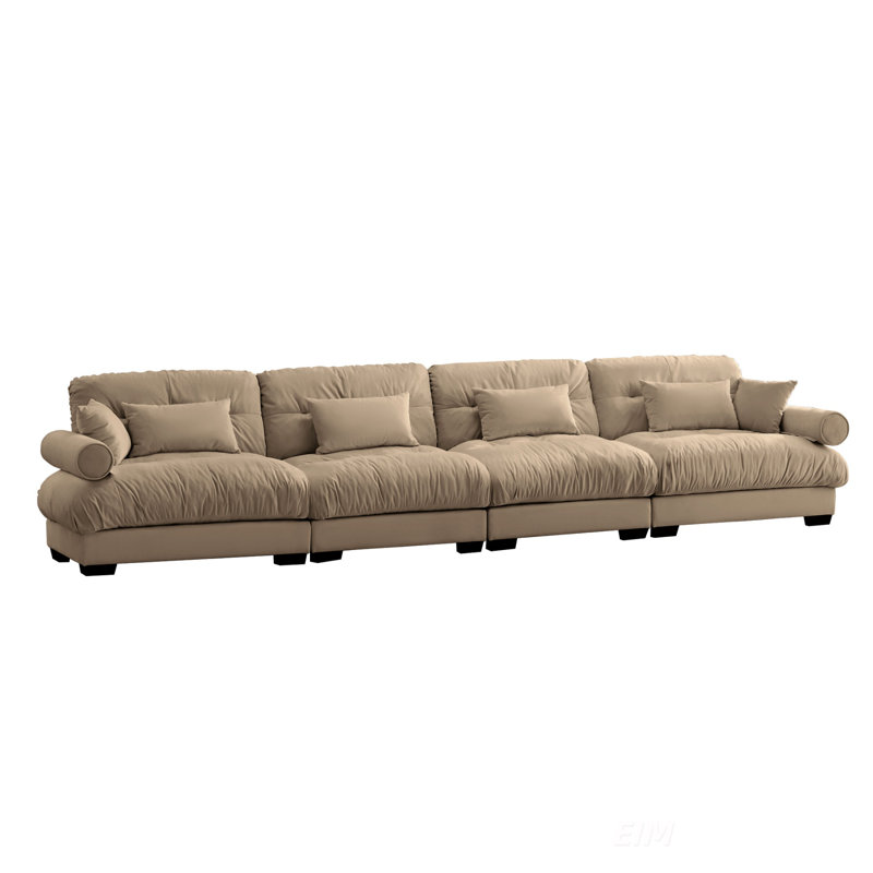 Super Comfort Oversized Modular Velvet Sectional Sofa With Movable Ottoman, Deep Seat, And Convertible L Shaped Design For Living Room