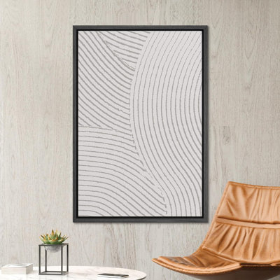 Toile encadrée avec effet de texture géométrique, vague de granit, décor abstrait pour chambre à coucher, bureau