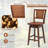 Swivel Bar Stools Counter Height Rubber Wood Pub Chairs W/ Rattan Back-823775925