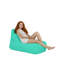 Fauteuil à billes de qualité supérieure, turquoise, 41,3 po x 29,5 po x 41,3 po | Tissu 100% polyester imperméable | Rembourré de mousse de polystyrène 100% perlée, système de fermeture à glissière caché double | Parfait pour la détente et le divertissement en plein air-244502172
