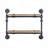 Modern Floating Shelves, Wall Shelf With Metal Tube, Oak And