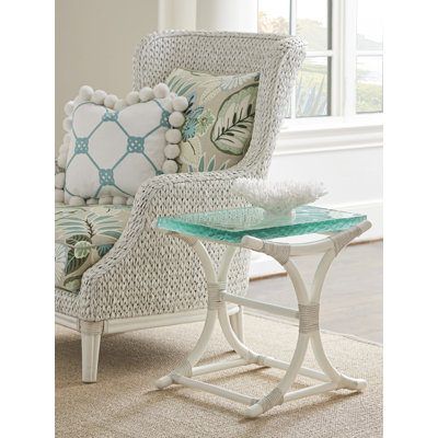 Dania Glass Cross Legs End Table