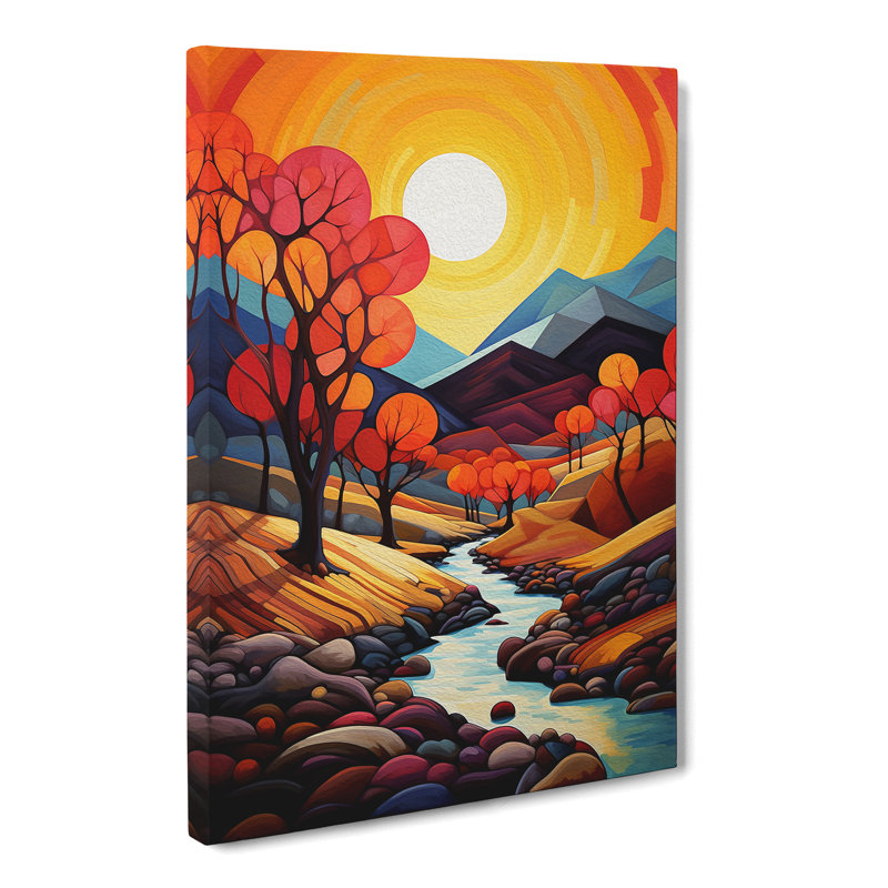 Landscape Orphism Art No.3 - Wrapped Canvas, 50cm H x 35cm W x 3cm D