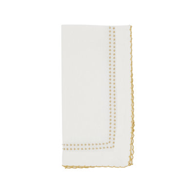 Embroidered Border Table Napkins (Set of 4)