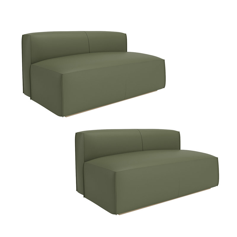 Causeuse 55,1 po Miriya, Similicuir vert