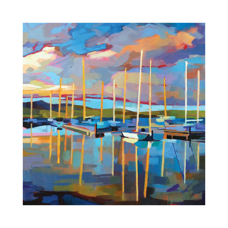 Sailboats At Dingle by Kevin Lowery - Wrapped Canvas Painting, 66.04 cm H x 66.04 cm W x 1.91 cm D