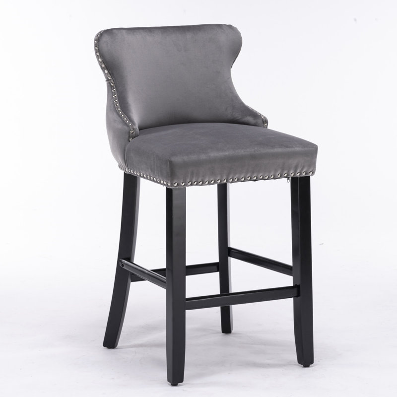 Tabouret de bar 26,7 po Aden, Gris, 2