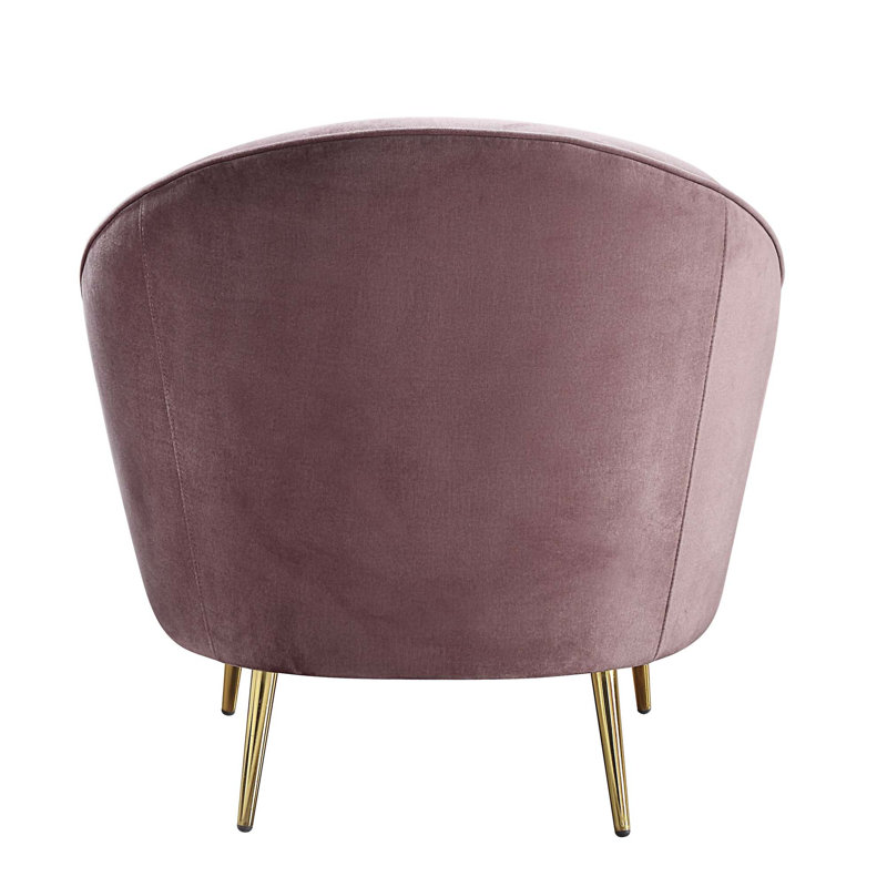 Chaise Abey en velours rose