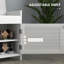 Banc à chaussures blanc pour hall d'entrée, compartiments cachés, siège à coussin, tablettes réglables, portes à volets, capacité de 352 lb pour banc de chambre à coucher - blanc, avec support