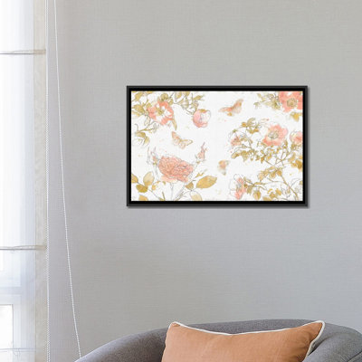 " Watery Blooms I " Graphic Art Print