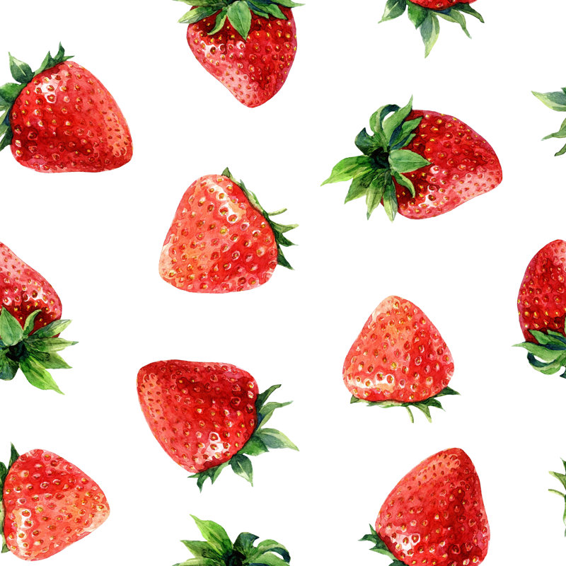 Strawberries by Svitanola - Wrapped Canvas Print, 30cm H x 30cm W x 3.8cm D