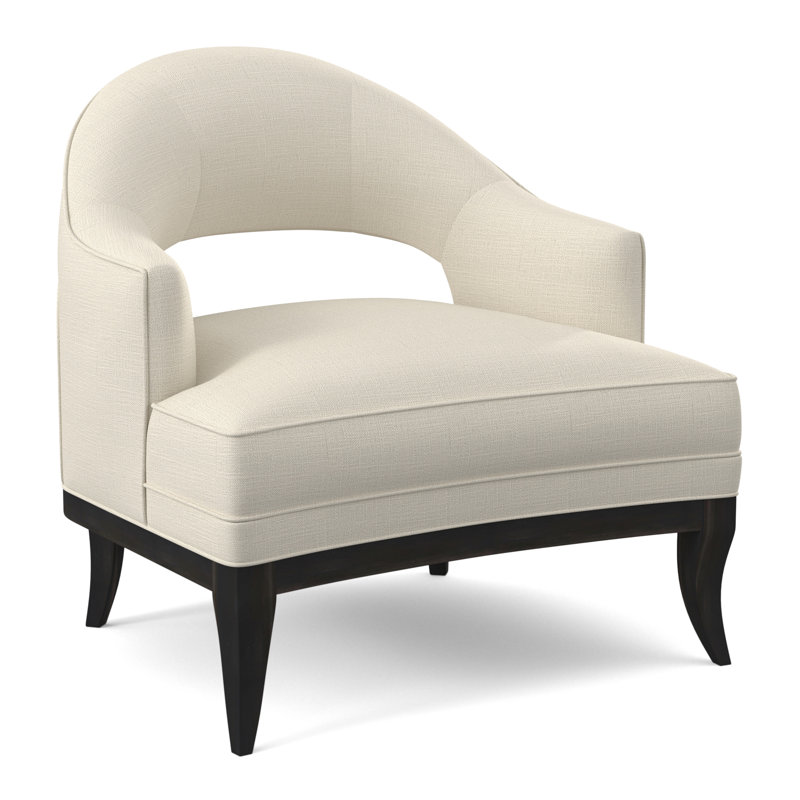 Mariposa Upholstered Armchair, Bruges Linen, Espresso