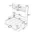 Grand lit escamotable en bois avec canapé et tablettes-176255621