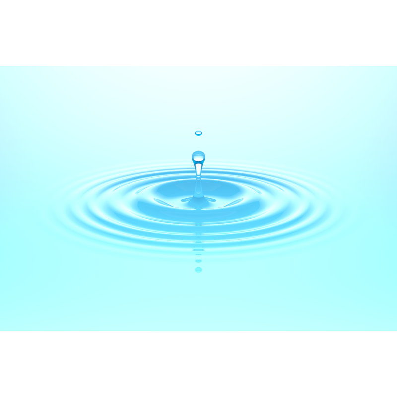 Water Drop Falling - Wrapped Canvas Print, 20cm H x 30cm W x 3.8cm D
