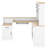 L-Shaped Corner Desk With Storage, Drawers & Built-In Outlet, Modern Study & Computer Table-849108772