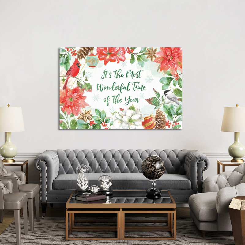 Holiday Flora I by Beth Grove - Wrapped Canvas Print, 152.5 cm H x 101.5 cm W