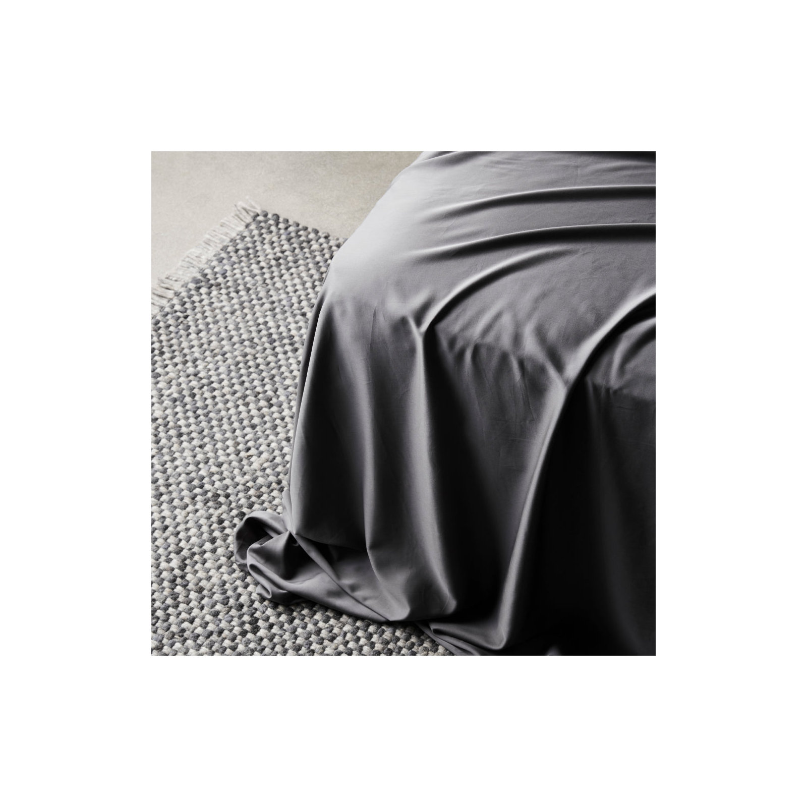 Signature Sateen Duvet Cover, Queen Duvet Cover, Slate