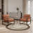 Wide Upholstered Vintage Accent Chair With Metal Frame Modern Soft Single Seat Armchair-2038884011