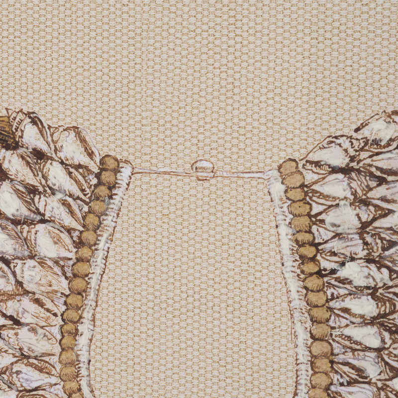 Collier Wilene III By Studio, 31,5 cm (L) x 1,5 cm (l) x 31,5 cm (H), Estampe encadrée avec passe-partout Collier Papou