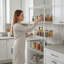 Étagères grillagées robustes à 5 niveaux réglables - supports de rangement en métal résistant à la rouille pour la cuisine, le garage, la salle de bain et le garde-manger (P 29,53 po x l 13,78 po x H 59,06 po)-1932864240