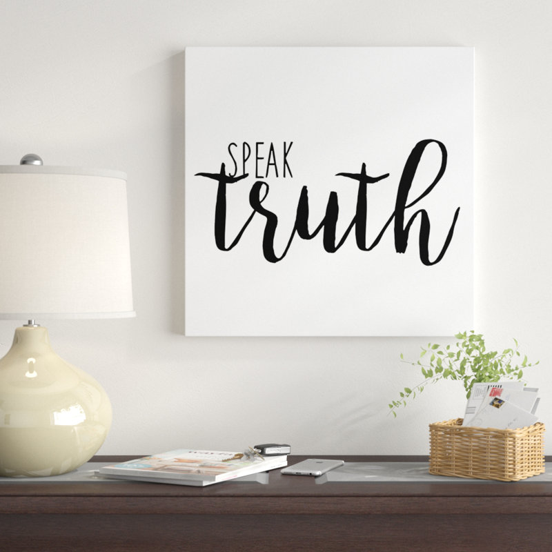«Quotable II», art textuel sur toile, H 36 po x l 36 po, Toile tendue
